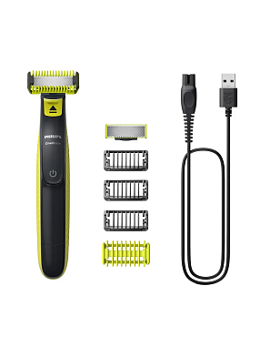 изображение Триммер Philips OneBlade QP2824/10, черный/зеленый лайм 